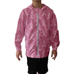 Pink Ribbon - Breast Cancer Awareness Month Hooded Windbreaker (kids) by Valentinaart