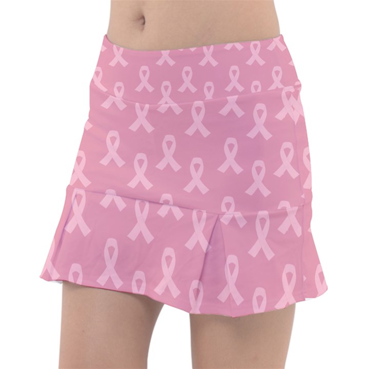 Pink Ribbon - breast cancer awareness month Tennis Skirt