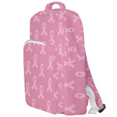 Pink Ribbon - Breast Cancer Awareness Month Double Compartment Backpack by Valentinaart