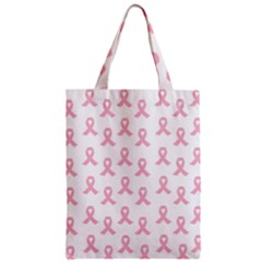 Pink Ribbon - Breast Cancer Awareness Month Zipper Classic Tote Bag by Valentinaart