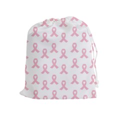 Pink Ribbon - Breast Cancer Awareness Month Drawstring Pouch (xl) by Valentinaart