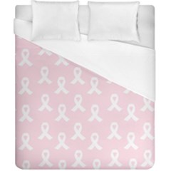 Pink Ribbon - Breast Cancer Awareness Month Duvet Cover (california King Size) by Valentinaart