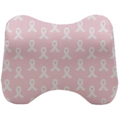 Pink Ribbon - Breast Cancer Awareness Month Head Support Cushion by Valentinaart