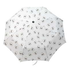 Cute Kawaii Ghost Pattern Folding Umbrellas by Valentinaart