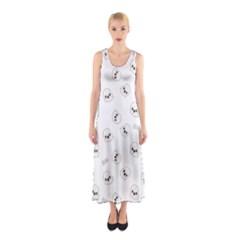 Cute Kawaii Ghost Pattern Sleeveless Maxi Dress by Valentinaart