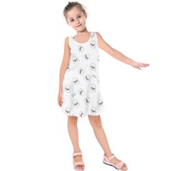 Cute Kawaii Ghost Pattern Kids  Sleeveless Dress