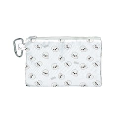 Cute Kawaii Ghost Pattern Canvas Cosmetic Bag (small) by Valentinaart