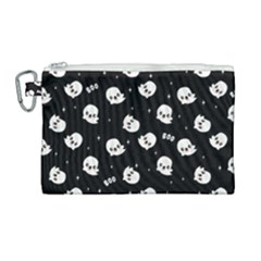 Cute Kawaii Ghost Pattern Canvas Cosmetic Bag (large) by Valentinaart