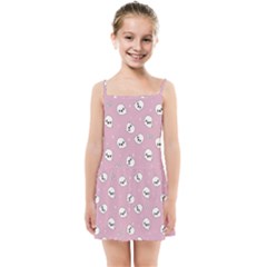 Cute Kawaii Ghost Pattern Kids Summer Sun Dress by Valentinaart