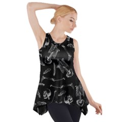 Human Skeleton Pattern - Halloween  Side Drop Tank Tunic by Valentinaart