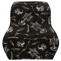 Human Skeleton Pattern - Halloween  Car Seat Back Cushion  by Valentinaart