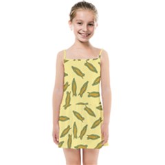 Corn Pattern Kids Summer Sun Dress by Valentinaart