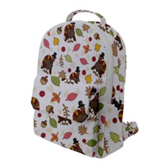 Thanksgiving Turkey Pattern Flap Pocket Backpack (large)