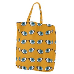 Blue Eyes Pattern Giant Grocery Tote by Valentinaart