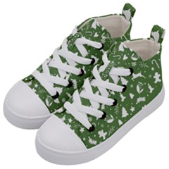 Christmas Pattern Kid s Mid-top Canvas Sneakers