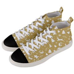 Christmas Pattern Men s Mid-top Canvas Sneakers by Valentinaart