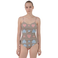 Hearts Heart Love Romantic Brown Sweetheart Tankini Set