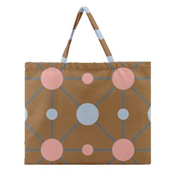 Planets Planet Around Rounds Zipper Large Tote Bag