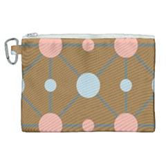 Planets Planet Around Rounds Canvas Cosmetic Bag (xl)