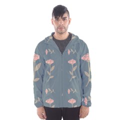 Florets Roses Rose Flowers Flower Hooded Windbreaker (men)