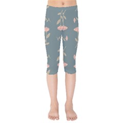 Florets Roses Rose Flowers Flower Kids  Capri Leggings 