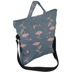 Florets Roses Rose Flowers Flower Fold Over Handle Tote Bag