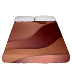 Autumn Copper Gradients Copyspace Fitted Sheet (queen Size)