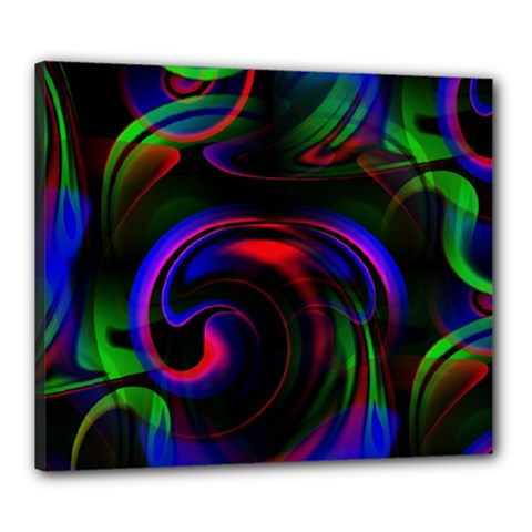 Swirl Background Design Colorful Canvas 24  X 20  (stretched)