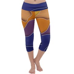 Autumn Copyspace Wallpaper Capri Yoga Leggings by Sapixe