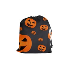 Halloween Pumpkin Autumn Fall Drawstring Pouch (medium) by Sapixe