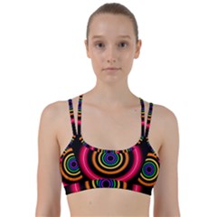 Neon Light Abstract Pattern Lines Line Them Up Sports Bra