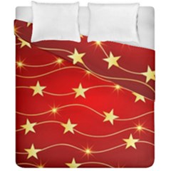 Stars Background Christmas Decoration Duvet Cover Double Side (california King Size)