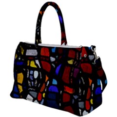 Art Bright Lead Glass Pattern Duffel Travel Bag by Sapixe