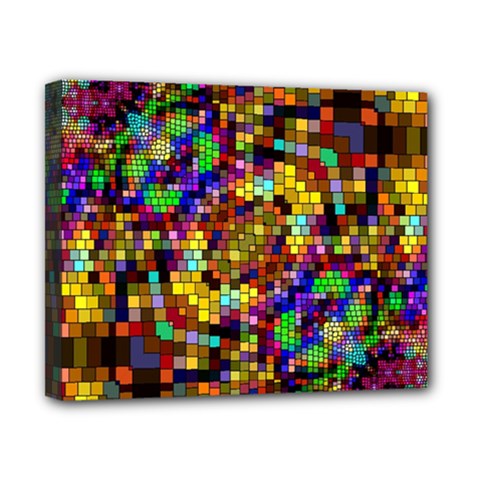 Color Mosaic Background Wall Canvas 10  X 8  (stretched) by Sapixe