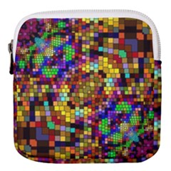 Color Mosaic Background Wall Mini Square Pouch