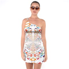 Wallpaper Pattern Colorful Color One Soulder Bodycon Dress by Sapixe