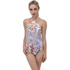 Wallpaper Pattern Colorful Color Go With The Flow One Piece Swimsuit by Sapixe