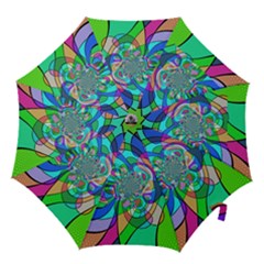 Retro Wave Background Pattern Hook Handle Umbrellas (large) by Sapixe