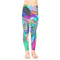 Retro Wave Background Pattern Kids  Legging