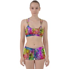 Color Abstract Artifact Pixel Perfect Fit Gym Set