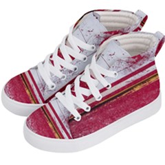 Boat Chipped Close Up Damaged Kid s Hi-top Skate Sneakers