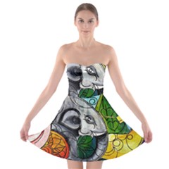 Graffiti The Art Of Spray Mural Strapless Bra Top Dress by Sapixe