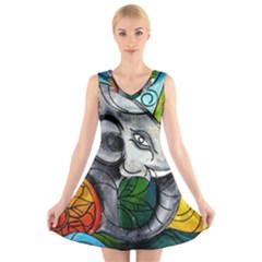 Graffiti The Art Of Spray Mural V-neck Sleeveless Dress