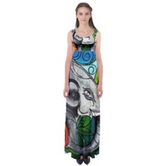 Graffiti The Art Of Spray Mural Empire Waist Maxi Dress by Sapixe