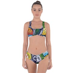 Graffiti The Art Of Spray Mural Criss Cross Bikini Set