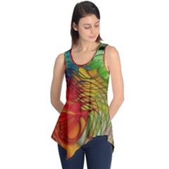 Texture Art Color Pattern Sleeveless Tunic by Sapixe