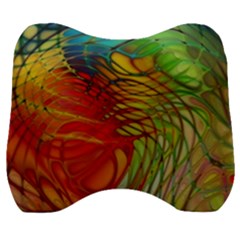 Texture Art Color Pattern Velour Head Support Cushion by Sapixe