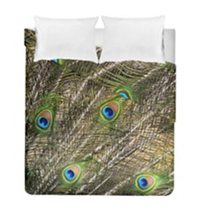 Peacock Feathers Color Plumage Green Duvet Cover Double Side (full/ Double Size) by Sapixe