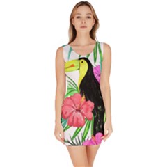 Leaves Tropical Nature Green Plant Bodycon Dress by Sapixe