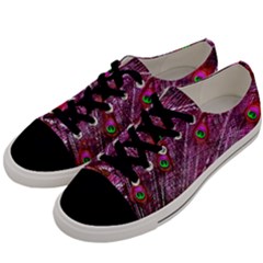 Peacock Feathers Color Plumage Men s Low Top Canvas Sneakers